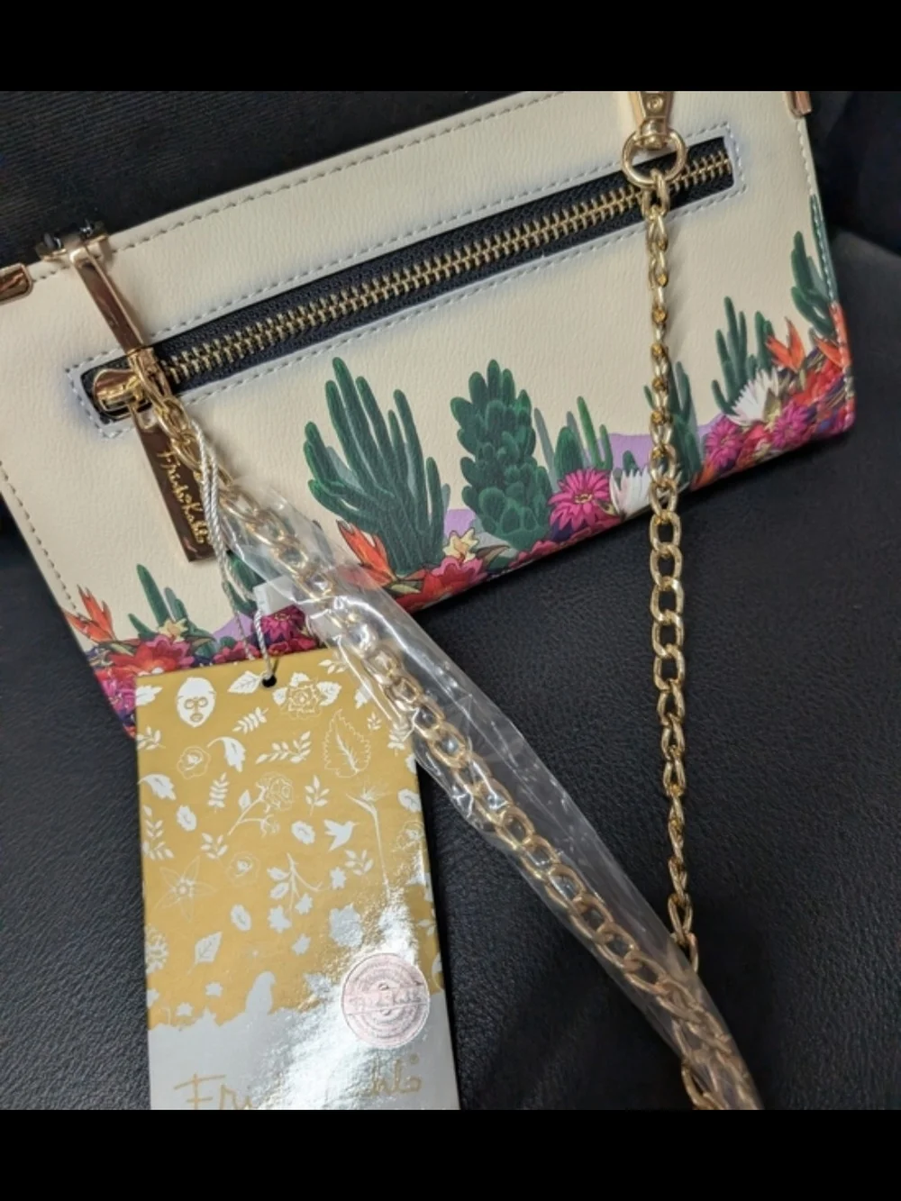 Frida Kahlo Floral Cream Crossbody